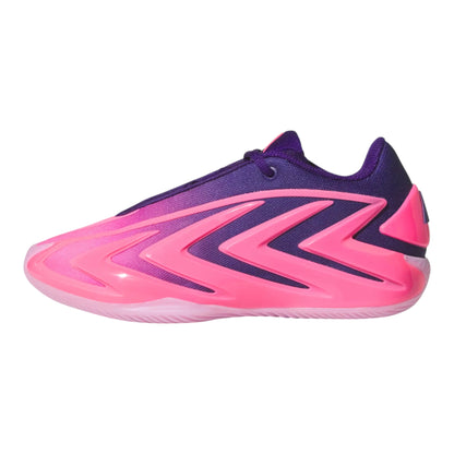 Adidas Anthony Edwards 3 Kids Lucid Pink KH8586 – vista laterale esterna rosa viola gabbia supporto