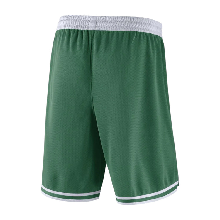 Shorts NBA Boston Celtics Nike, bianco con logo icon edition Swingman, tessuto sportivo e dettagli di squadra.