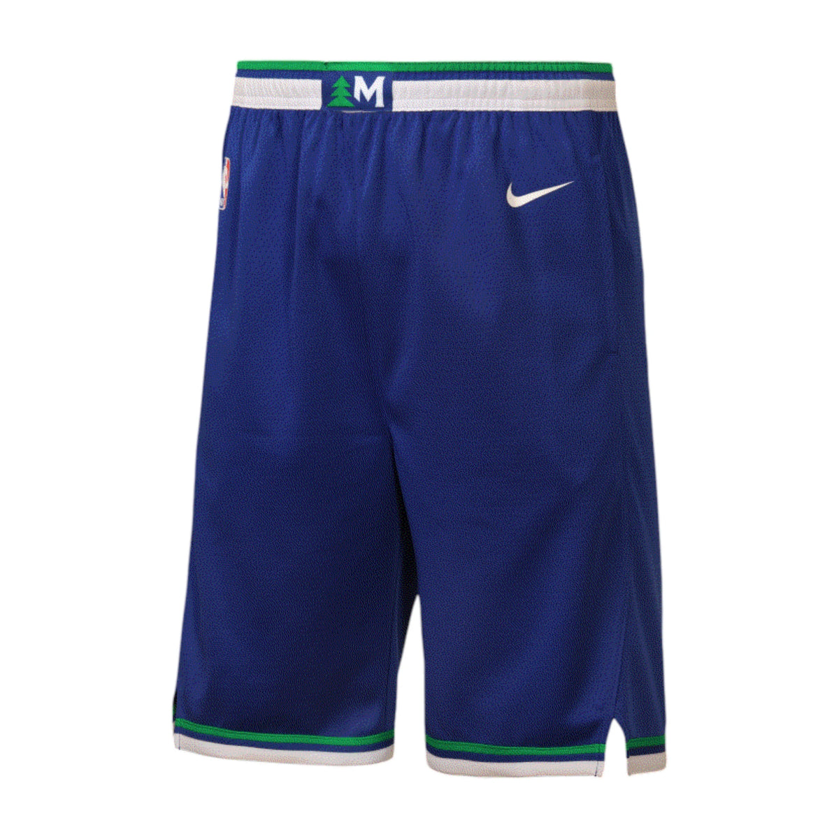Pantaloncini NBA Kids Minnesota Timberwolves blu royal City Edition BXQL TIM – vista frontale elastico M pino verde Swoosh Nike
