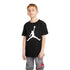 -shirt Jordan Jumpman Junior nera 952423-023 – vista frontale logo Jumpman bianco jersey scollo rotondo