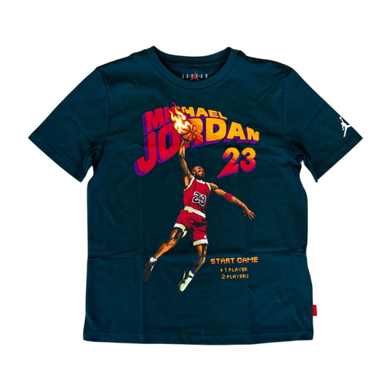 T-Shirt Jordan Kids "Video Game" – Verde Petrolio