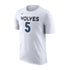 T-Shirt NBA  NIke Anthony Edwards dei Minnesota Timberwolves - White
