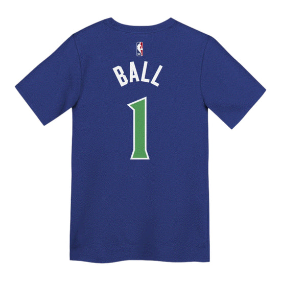 NBA Kids Tee LaMelo Ball Timberwolves City Edition – retro BALL 1 logo NBA cotone