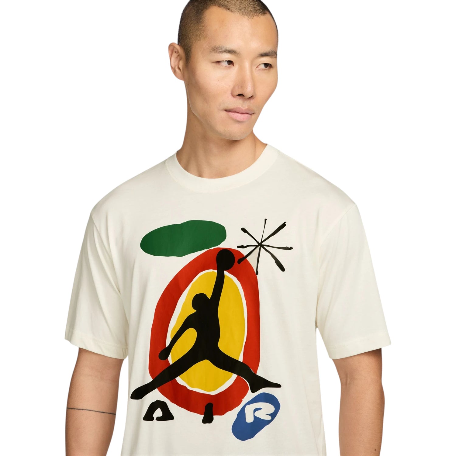 T-Shirt Jordan Brooklyn Miro 85 Graphic bianca IO0017-133 – vista frontale grafica artistica