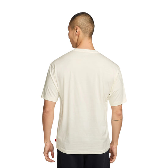 T-shirt Jordan uomo bianca Miro 85 Brooklyn – vista laterale regular fit cotone