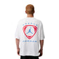 Jordan Brooklyn T-shirt bianca blu – vista posteriore fit oversize super ampio