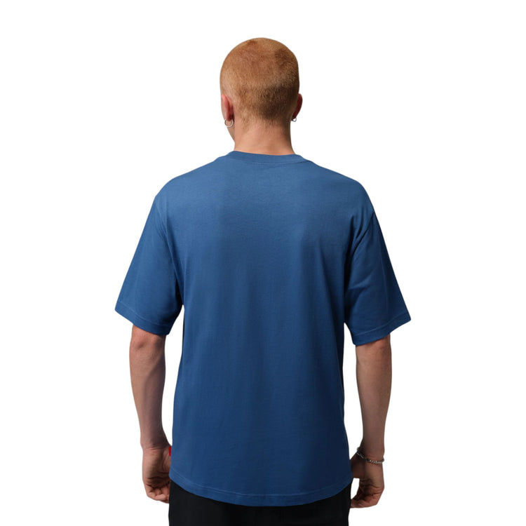 T-shirt Jordan Brooklyn blu – vista posteriore standard fit cotone