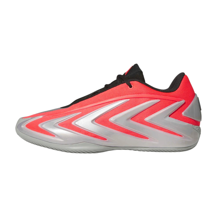 adidas Anthony Edwards 3 KJ3021 – vista laterale scarpa da basket adulto rosa e argento