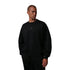 Felpa girocollo oversize Jordan Brooklyn Fleece nera IM8915-010 – vista frontale indossata
