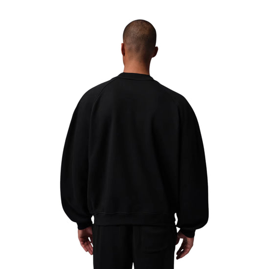 Felpa girocollo Jordan Brooklyn nera IM8915-010 – vista posteriore e dettaglio del fit oversize