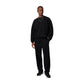 Felpa girocollo oversize Jordan Brooklyn Fleece nera IM8915-010 – vista frontale indossata