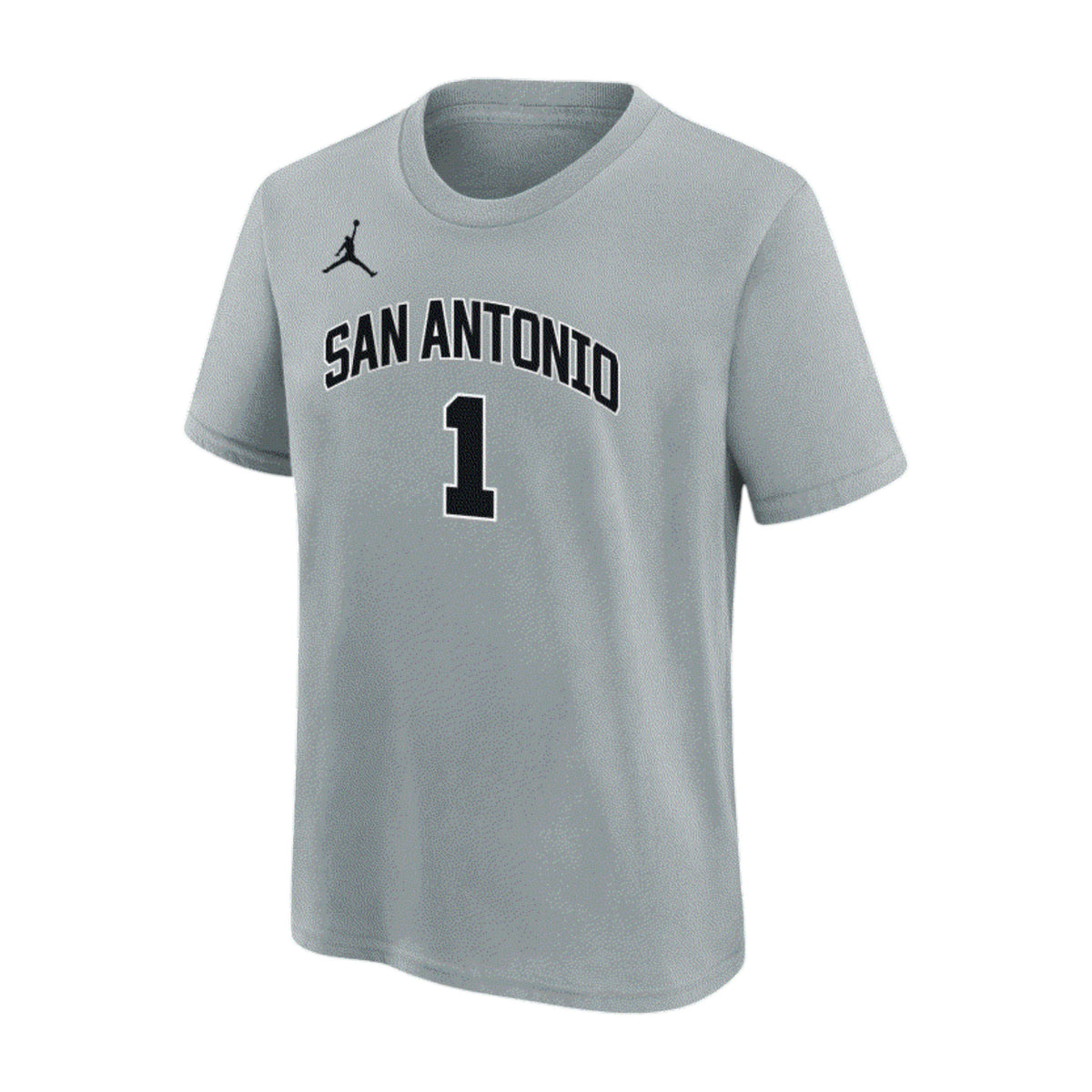 NBA Kids Tee Wembanyama Spurs Statement grigio – logo Jumpman NBA cotone Name Number