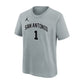 NBA Kids Tee Wembanyama Spurs Statement grigio – logo Jumpman NBA cotone Name Number
