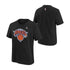 T-Shirt Jordan NBA Kids New York Knicks Logo Tee nera NBRJ NYK – vista frontale logo Knicks arancione blu Jumpman