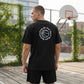 Maglietta nera Rookie Basketball da uomo, T-shirt in cotone con logo Rookie Rookie in stile sportivo e casual