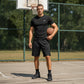Maglietta nera Rookie Basketball da uomo, morbida e comoda, con logo e design sportivo, ideale per appassionati di basket.