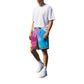 Shorts da basket Rookie Basketball Crazy Short Sky, pantaloncini sportivi blu con dettagli neri e logo sulla gamba.