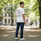 Maglietta T-Play the Game Bianca di Rookie Basketball, vista in prova virtuale con logo e design sportivo.