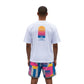 T-shirt bianco PIGALLE di ROOKIE BASKETBALL, vista frontale, con logo e dettagli visibili, indossata in prova virtuale.