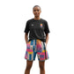 Maglietta nera PIGALLE T-SHIRT di Rookie Basketball, vista frontale con dettagli del design in un&