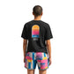T-shirt nero ROOKIE BASKETBALL Pigalle, maglietta a maniche corte con logo stampato, indossata da un modello in prova virtuale.