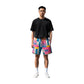 Shorts basketball Rookie Basket Pigalle Short, pantaloncini sportivi neri con logo, ideali per il basket e lo sport.
