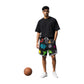 Shorts da basket nero Rookie Basketball Crazy Short, pantaloncini sportivi con logo e dettagli in nero.