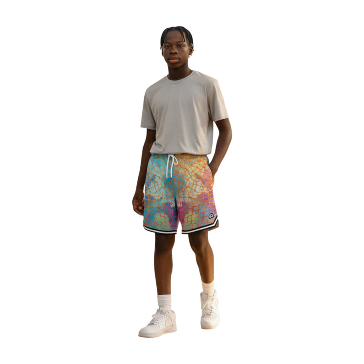 Pantaloncini da basket Rookie Mamba Shorts, shorts sportivi neri con dettagli rossi, adatti per attività sportive e casual