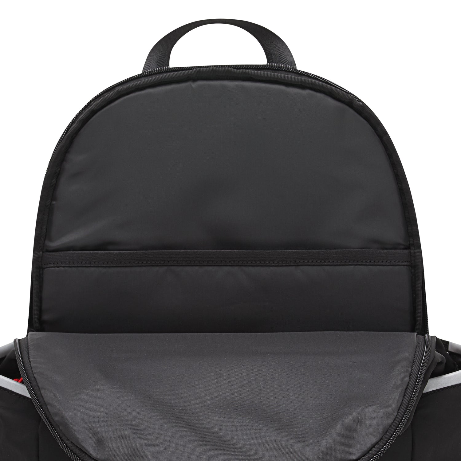 Zaino Jordan FlightCore nero per ragazzi, con tasche multiple e design sportivo, ideale per scuola e tempo libero.