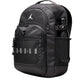 Zaino Jordan Jam Blacktop, zaino nero ripstop da 25L con logo Jordan, tasche multiple e design sportivo.